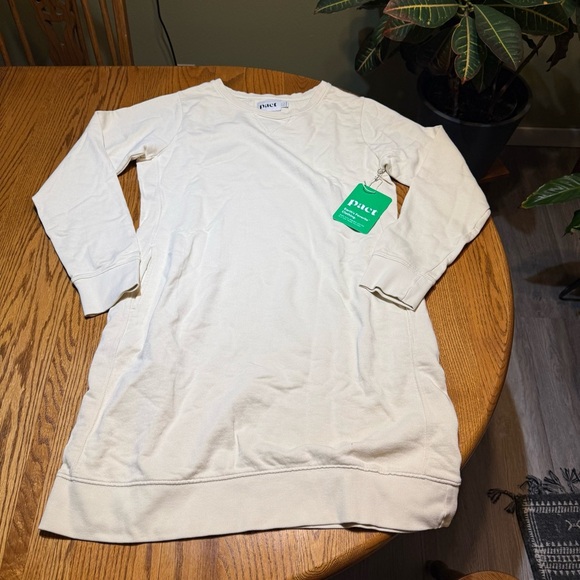 Pact Essential Sweatshirt Dress Size Large Organic Cotton Pockets NWT - Picture 1 of 8